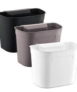 Wandprullenbak 7L Wit/Grijs/Zwart