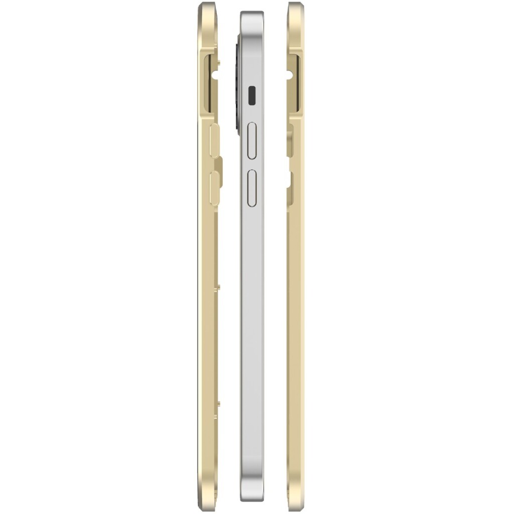 White Diamonds 360 Glas Cover Voor Apple IPhone 14 Goud - Afbeelding 4