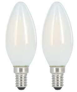 Xavax Led-gloeidraad E14 470lm Verv. 40W Kaarslamp Mat Warm Wit 2 Stuks